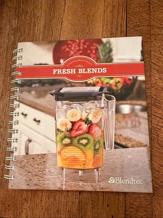 2 for $14 ⭐️ Blendtec Fresh Blends Recipe Book, a spiral-bound cookbook