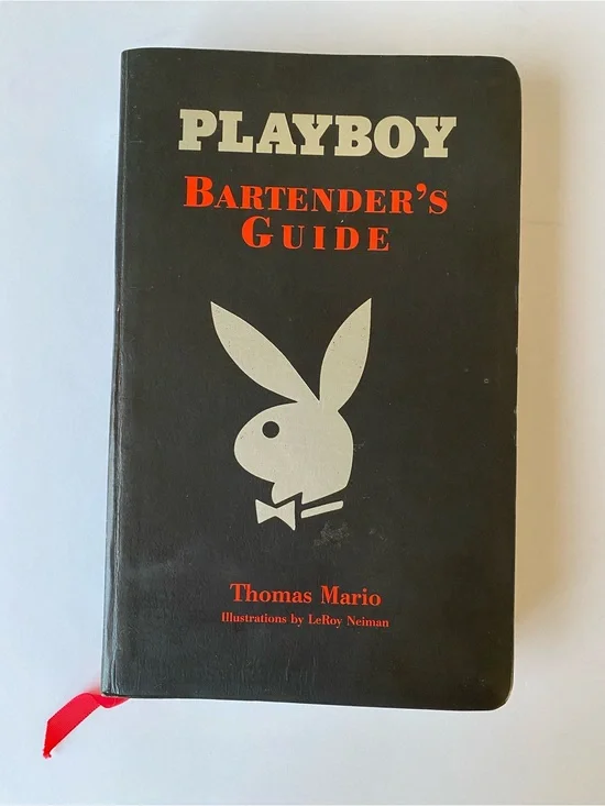 Playboy Bartender's Guide Book Softcover Cocktail Recipes Thomas Mario Retro