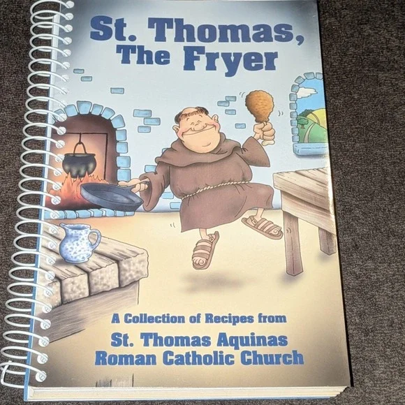 Vintage St. Thomas Aquinas Catholic Church Spiral Cookbook 1995