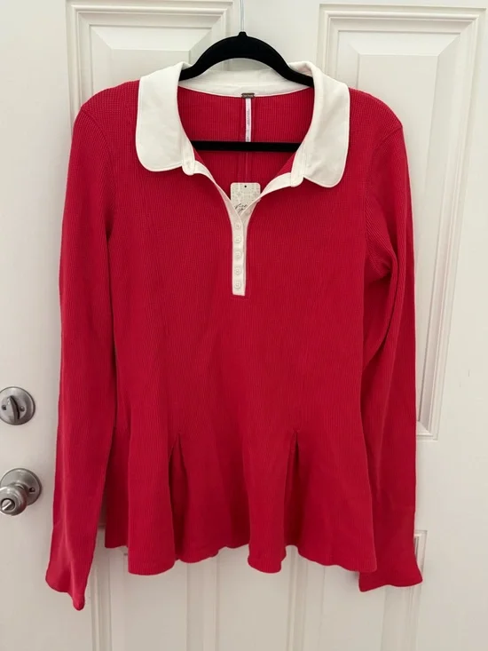 Free People Gracie Long Sleeve Top XL NWT