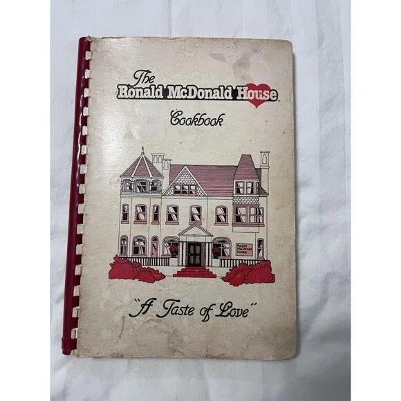 1983 Ronald McDonald House Cookbook Taste of Love Pittsburgh PA Spiral Vintage