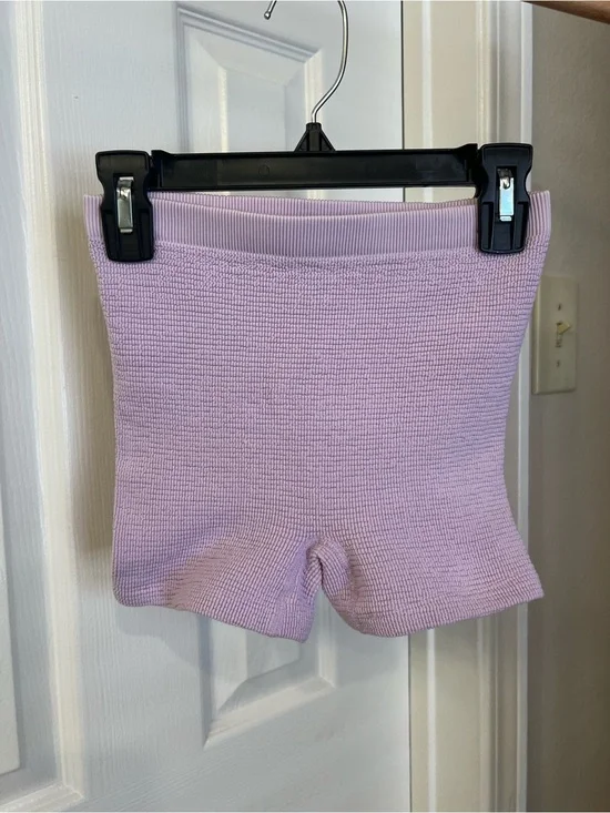 Free People Lavender Ribbed Bike Shorts