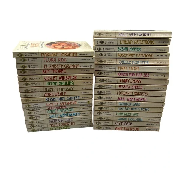 Lot of 32 Vintage Harlequin Presents Romance Novels 1970s 1980s Paperbacks Mixed