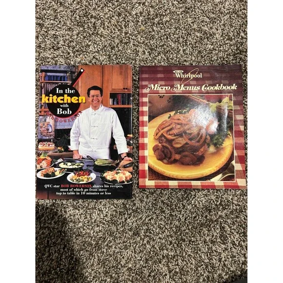 In the Kitchen with Bob Bowersox Cookbook & Whirlpool‎ Micro Menus Cookbook Lot
