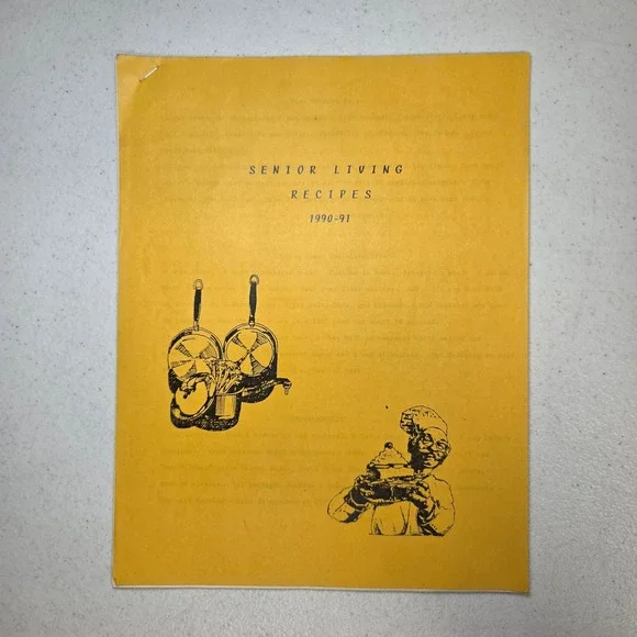 Senior Living Recipes Booklet Newberry Michigan 1990-91 Vintage Cookbook