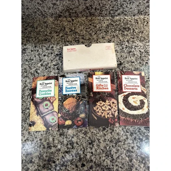 1983 The BON APPETIT Kitchen Collection Recipe Cooking‎ Set of 4-Vintage
