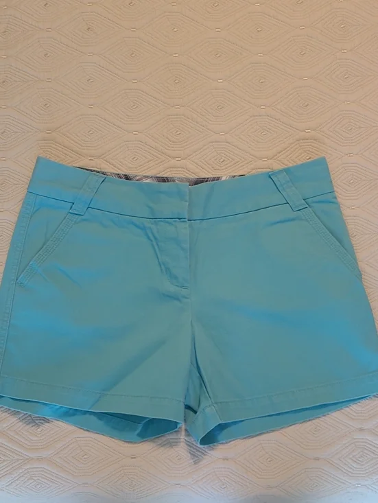 J.Crew City Fit Chino Cotton Shorts Turquoise Size 8