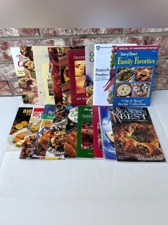 19 Ct Vintage Cook Booklet Lot 1990s & 2000s Recipes Ephemera Junk Journal