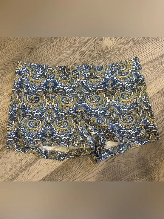 J.Crew Paisley Chino Shorts Coastal Preppy Size 6