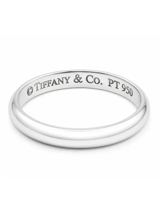 Tiffany & Co Classic Wedding Ring Band 950 Platinum
