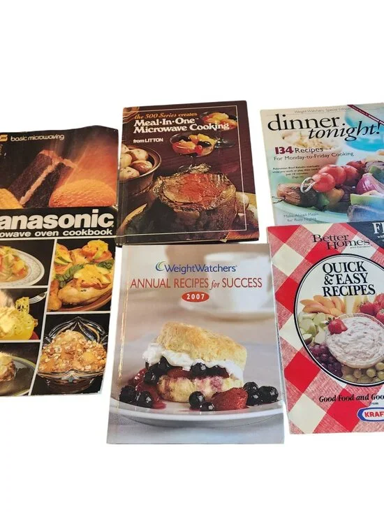 Weight Watcher Betty Crocker Microwave Cookbooks Hard & Soft Cover