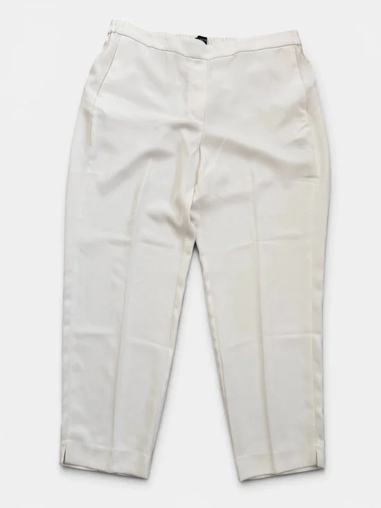 J.Crew Jamie Pants Womens 14 Ivory Pull On Ankle Career Office Stretch