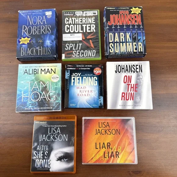 Lot Of 8 Audiobooks by Female Fiction‎ Authors