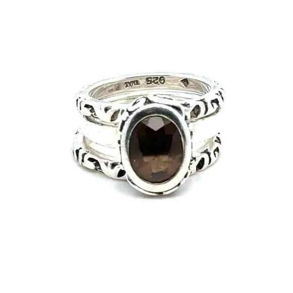 Silpada Smoky Topaz Ring Set‎
