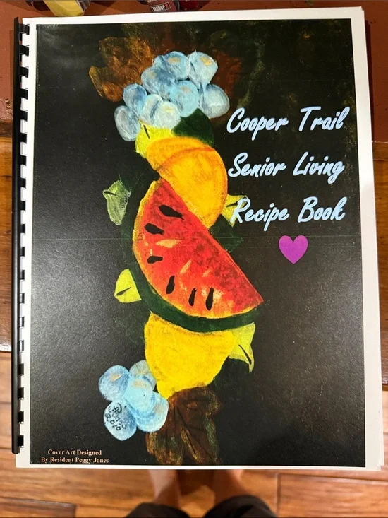 Recipe Book - Black Cover with Colorful Fruit Art