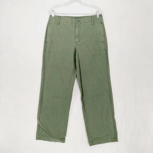 J. Crew Olive Green Straight Leg Trousers