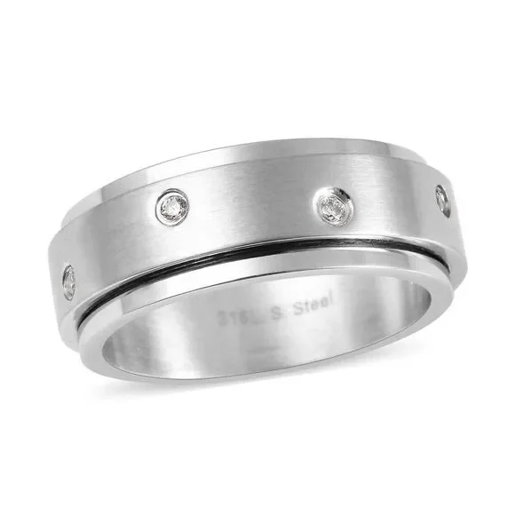 Austrian Crystal Spinner Ring Size 7