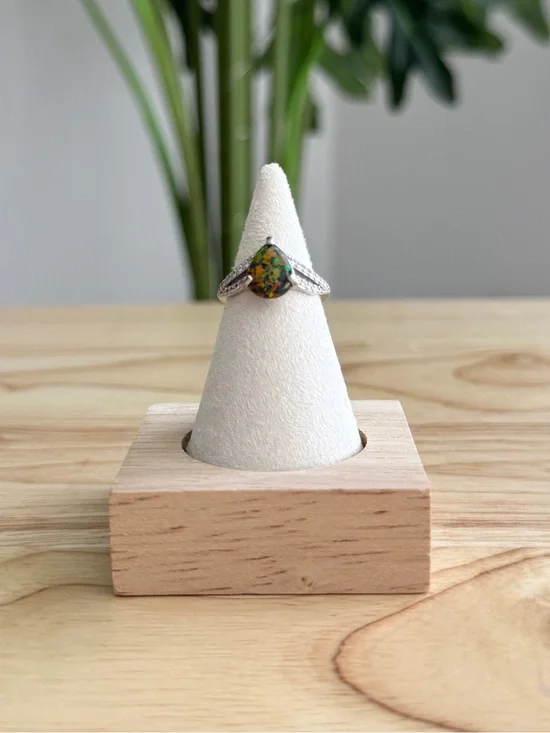 Ryze Party Oct Born to Shine Tanglow Opal Ring Size 6 | .925 Sterling Silver