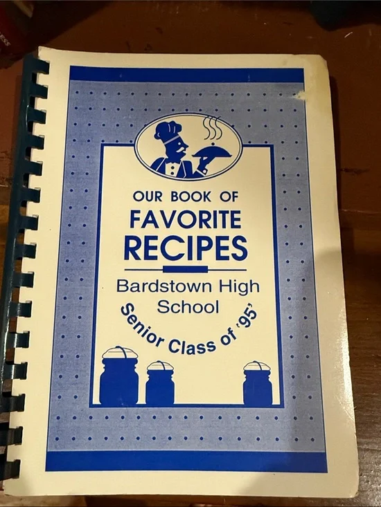 Favorite Recipes Cookbook - Blue & White