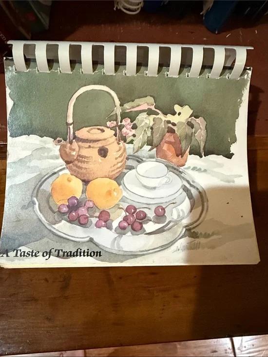 Cookbook Art Print - Green, Brown, Yellow