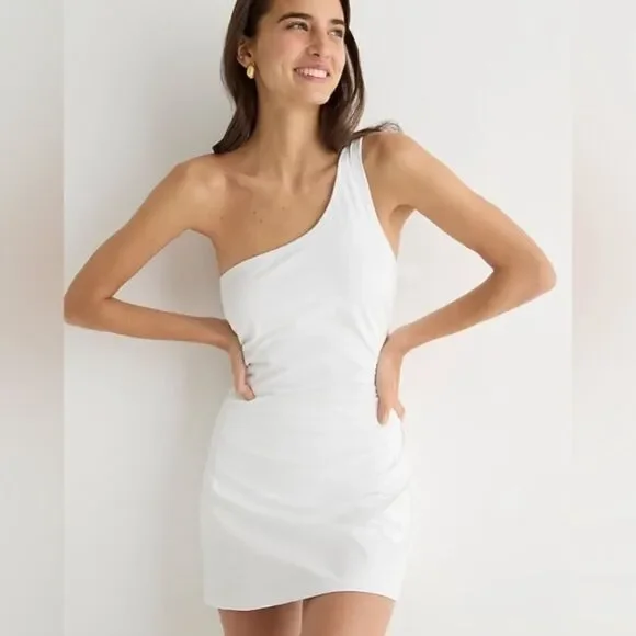 J. Crew CloudStretch one-shoulder sports dress