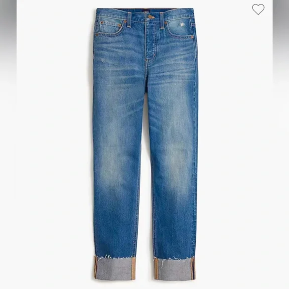 J. Crew Women's Straight-Leg Jeans in Medium Blue