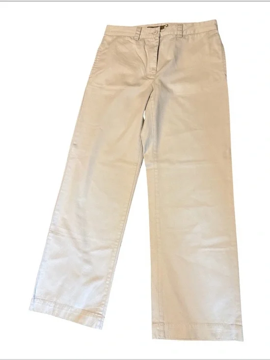 J.Crew Broken-In Boyfriend Chino Pants Sz P6 White Cream 100% Cotton Petite NWOT