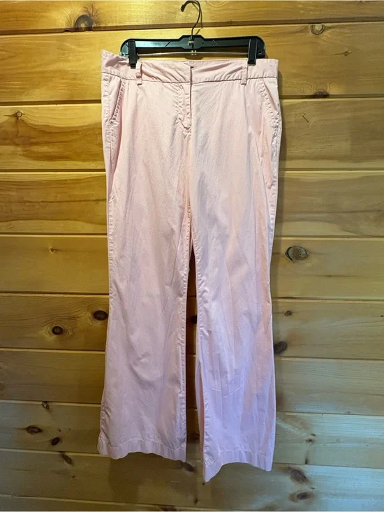 J. Crew Pale Pink Wide-Leg Low Fit size 10 Pants