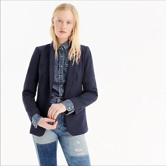 J. Crew navy shawl collar Parke Blazer