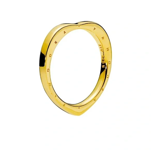 Pandora 18k Gold Plated over 925 Silver Gold Heart Ring