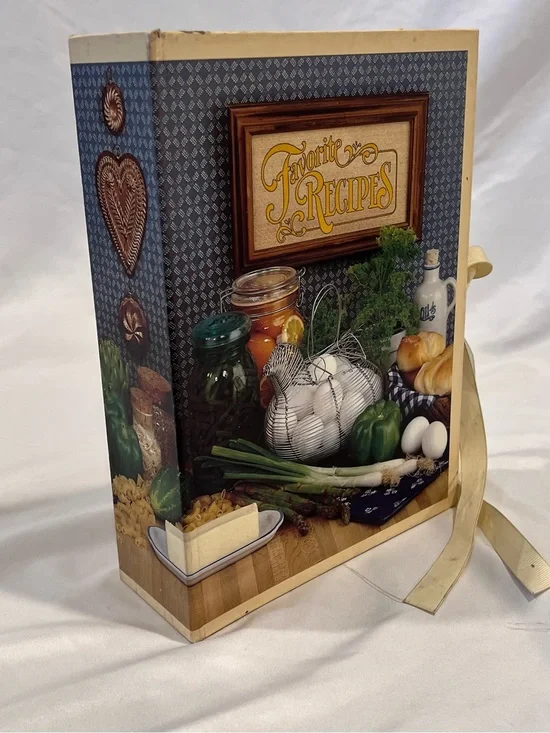 Vintage Hallmark Favorite Recipes Accordion Recipe Organizer