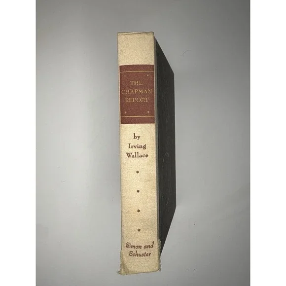 The Chapman Report Irving Wallace Hardcover Simon Schuster Fiction Vintage 1960