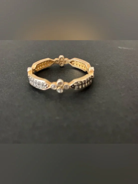 Sterling Silver Floral Pavé Stackable Ring - Freida Rothman Sz9