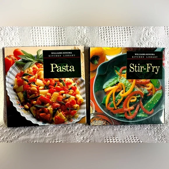 Williams–Sonoma Kitchen Library Pasta/Stir-fry hardcover cookbooks set of 2