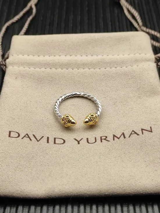 David Yurman Round Toe Two-Tone Revival Ring
