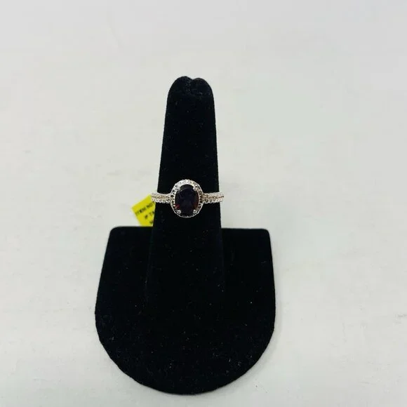 Shop LC Red Quartz Size 7 Sterling Silver Solitaire Ring 1.05‎ cts. 5170