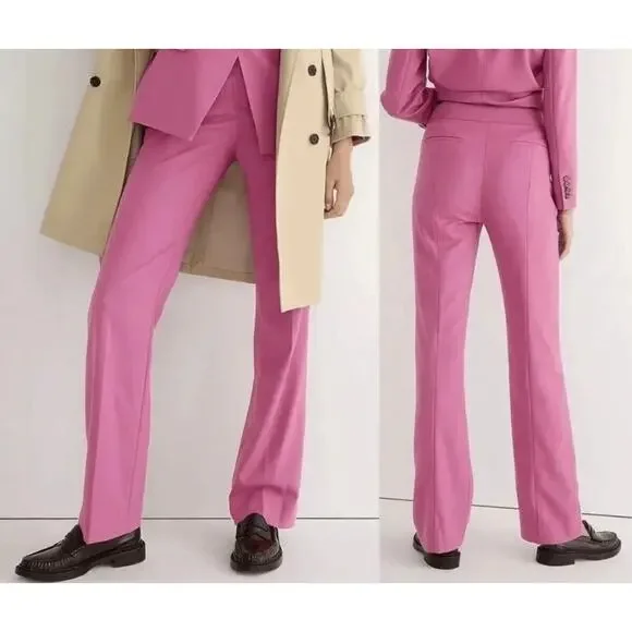 J. Crew‎ Willa Full Length Flare Pant Italian City Wool Blend Trousers Size 4