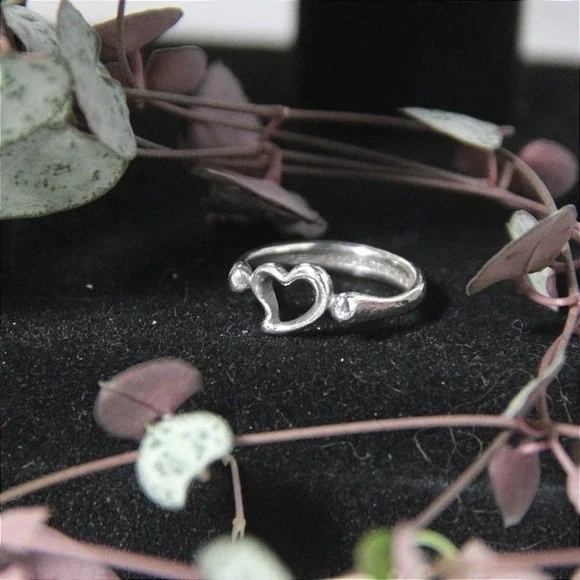 Tiffany & Co Elsa Peretti Open Heart Ring Sterling Silver 925 Size‎ 6.25 Spain