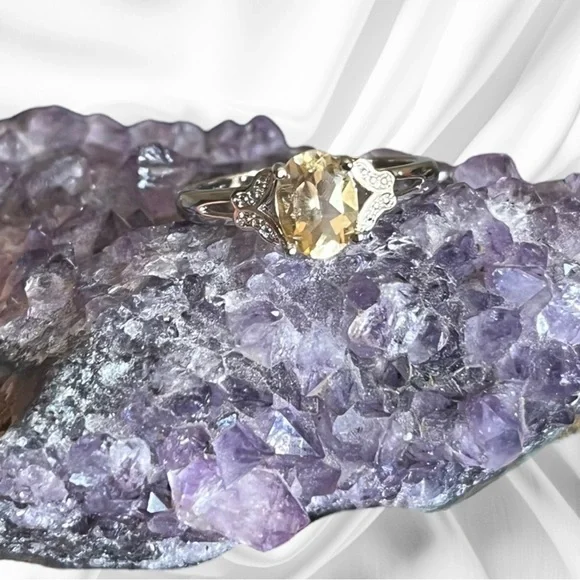 Natural Citrine Gemstone Ring