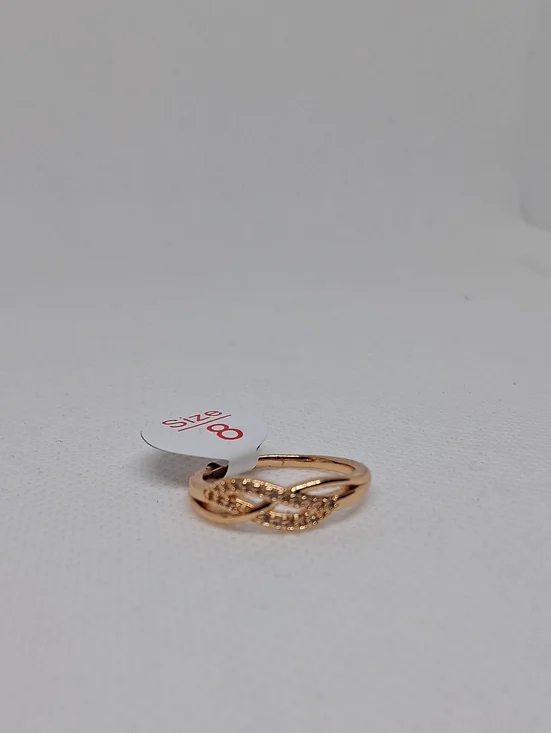 Rose Gold-Filled Infinity Twist Ring - Size 8