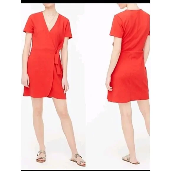 NWT J Crew Textured Knit Wrap Dress  Size S
