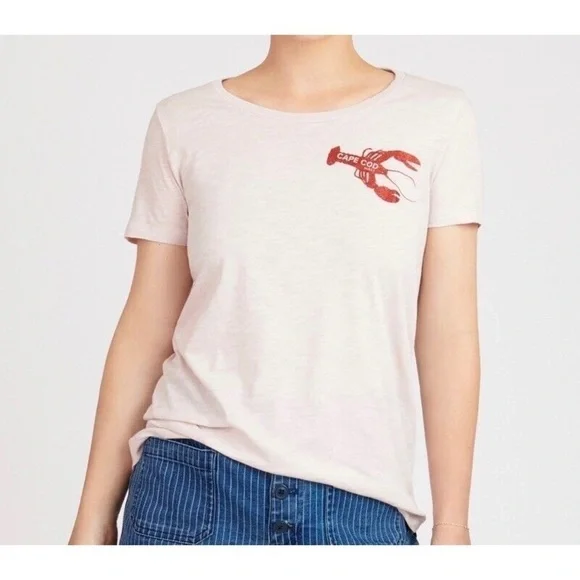 NWT J.CREW Glitter Lobster Cape Cod T-Shirt