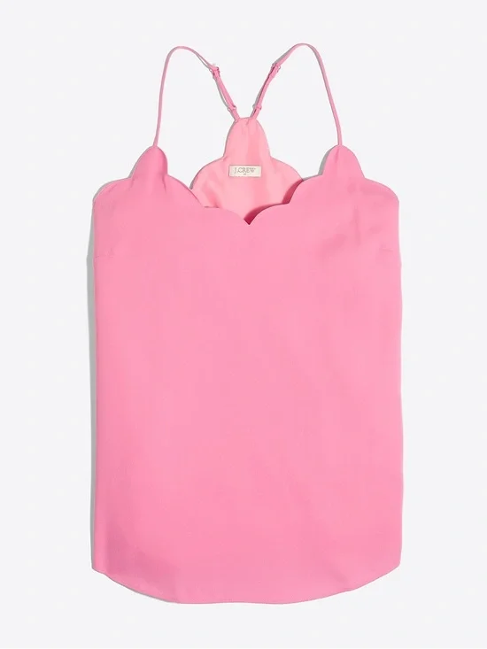 J. Crew Scallop Pink Camisole Top