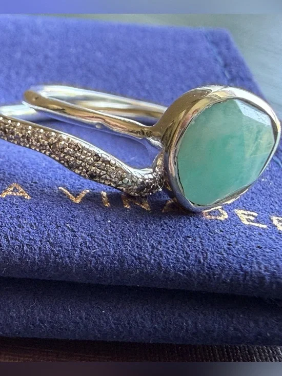Monica Vinader Ring Set Size 6.5 Sterling Silver