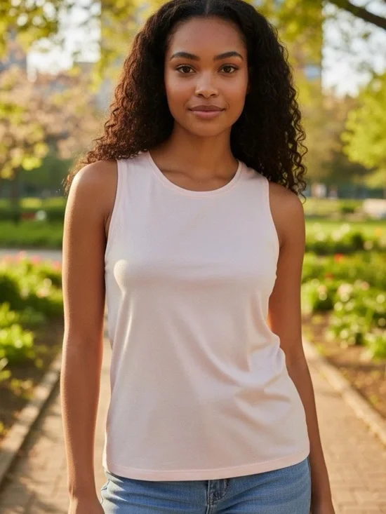 J Crew Classic‎ Sleeveless Tank Top in Light Pink Size S