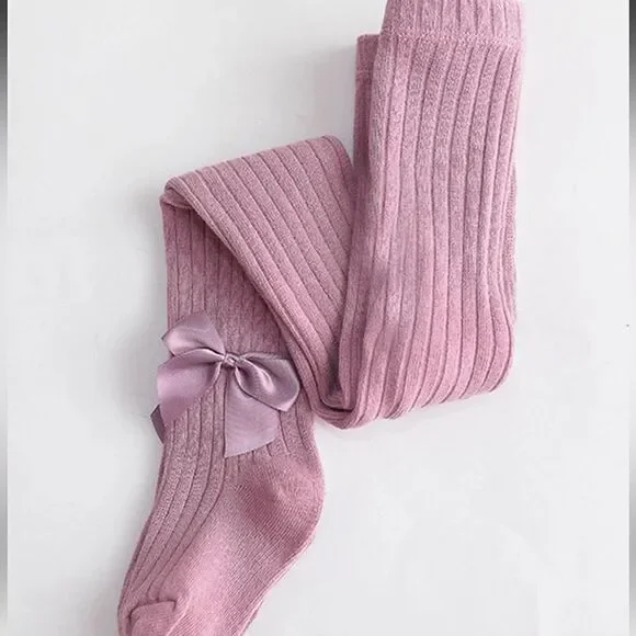 TODDLER GIRL SIZE 12-24 MONTHS NEW BOWKNOT STRETCHY SOLID DANCING LEGGINGS
