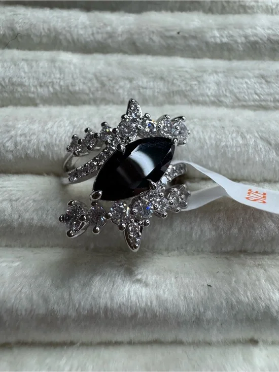 Tangled in Elegance - OG Bomb Party Ring - Onyx Marquise