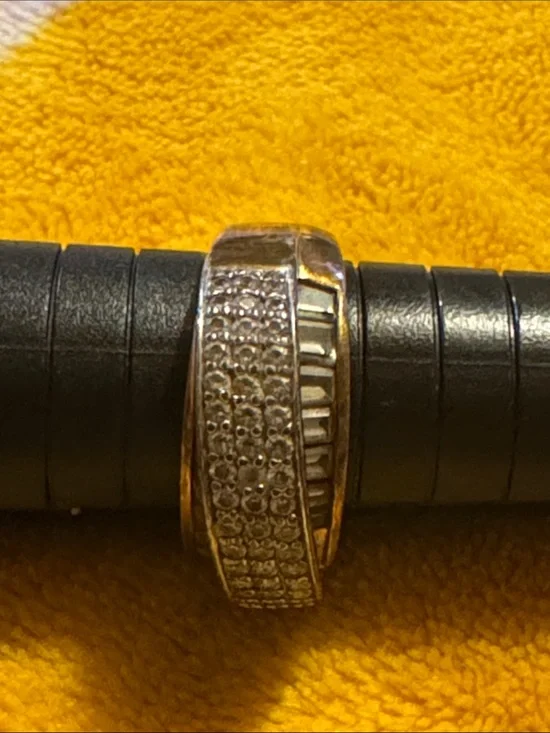 CZ Pavé and Baguette 925 Sterling Ring