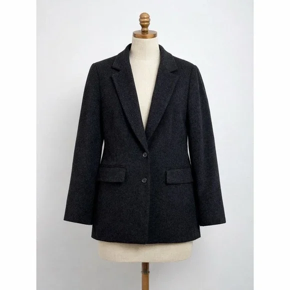 J.‎ Crew Somerset Blazer Charcoal Gray 80% Wool Jacket Size 6P