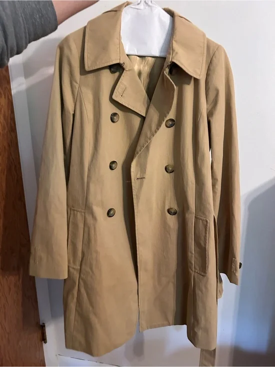 J. Crew Double-Breasted Tan Trench Coat